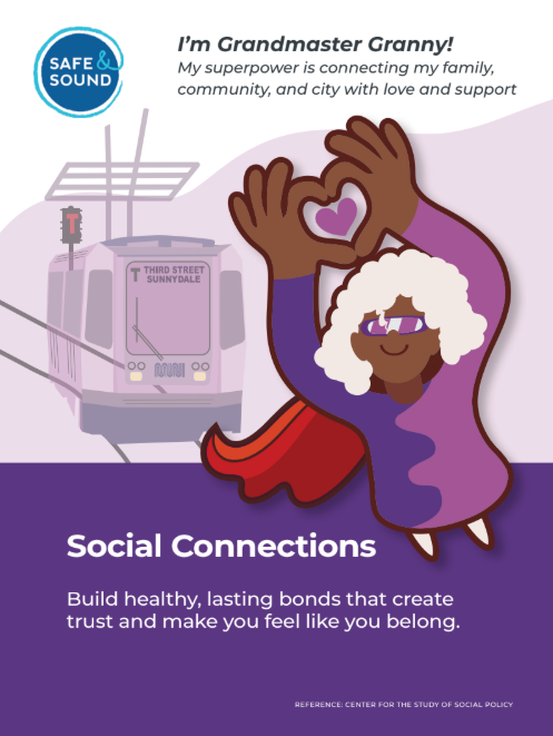 Poster showing the protective factor Grandmaster Granny and explaining its meaning