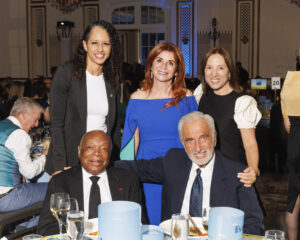 SAN FRANCISCO, CA - October 17 - Willie Brown, Brooke Jenkins, Farah Makras, Art Agnos and Eleni Kounalakis attend Safe & Sound Blue Ribbon Gala on October 17th 2025 at The Palace Hotel in San Francisco, CA (Photo - Ando Caulfield for Drew Altizer Photography)