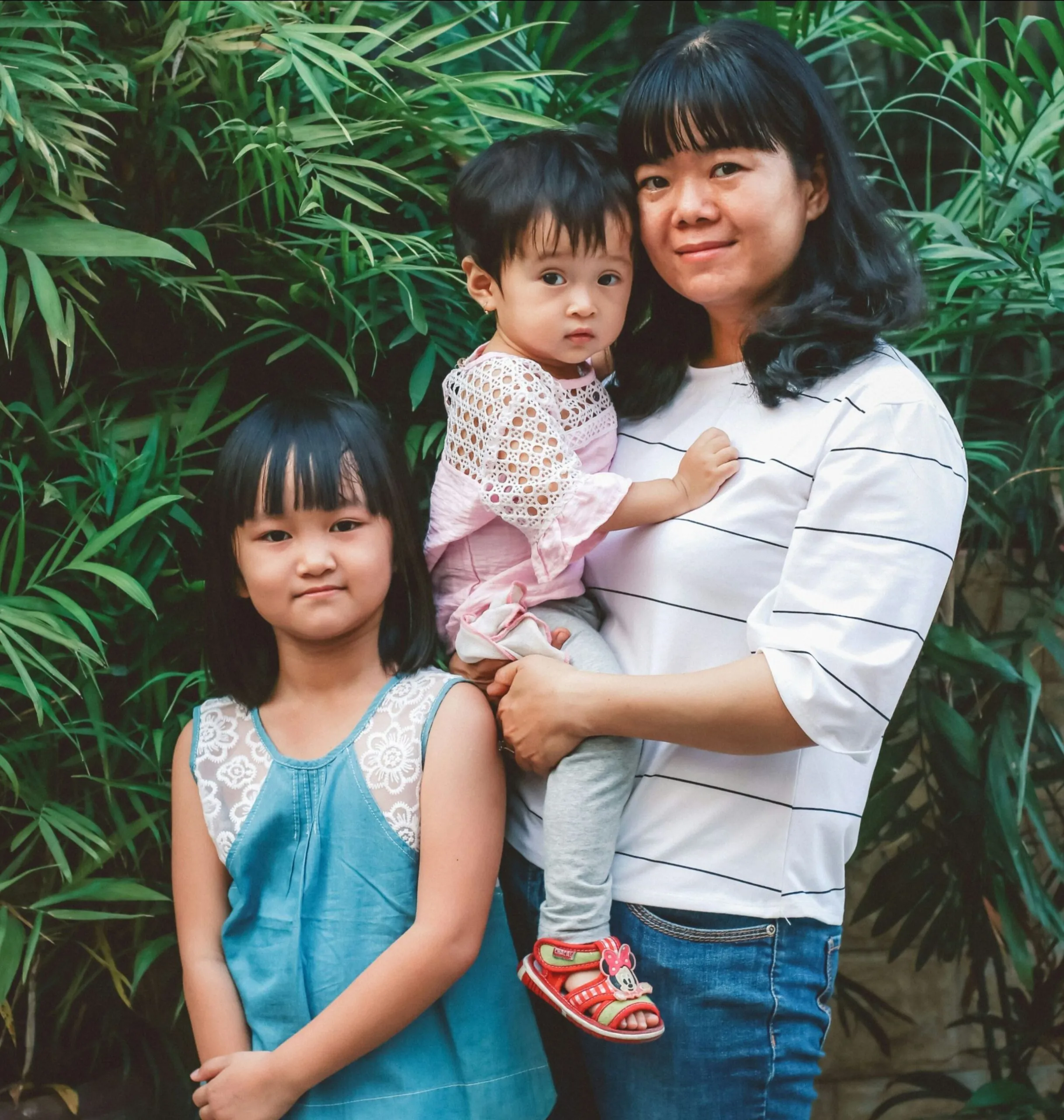 Client photo showing mother and 2 children