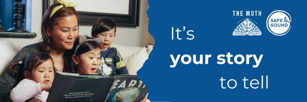 Poster for Safe & Sound's event collaboration with The Moth