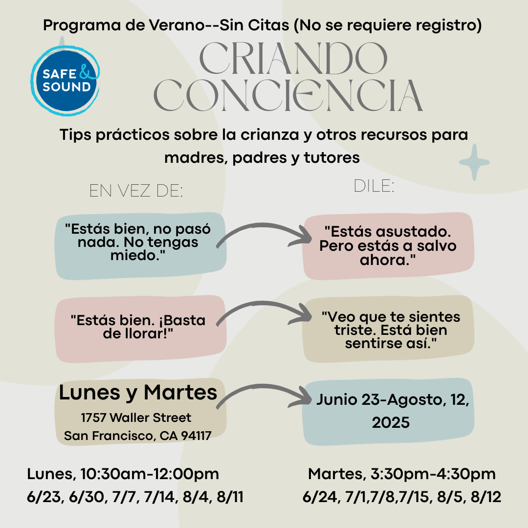 Poster with the details for Raising Awareness Group in Spanish