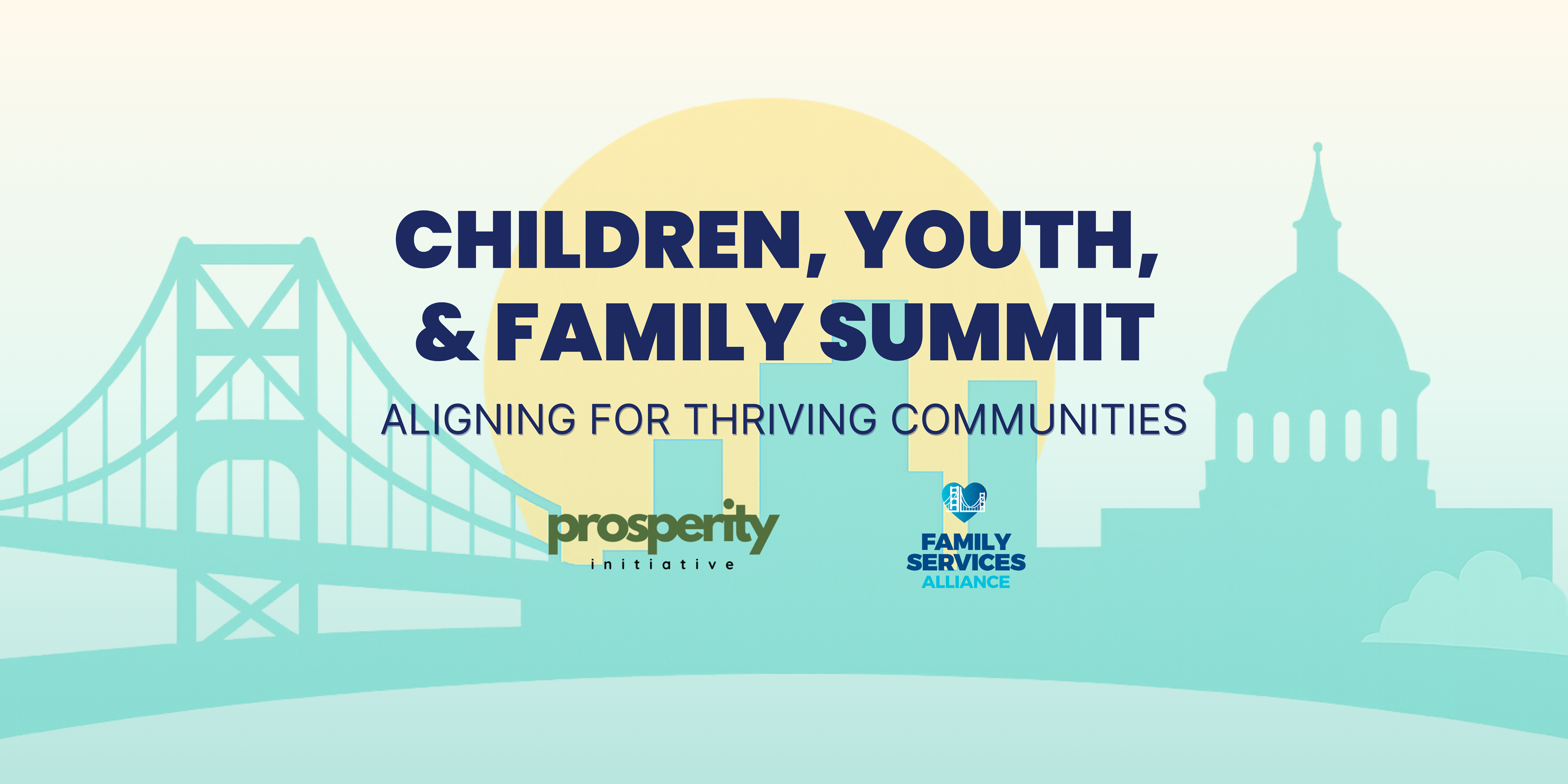Banner announcing Children, Youth and Family Summit