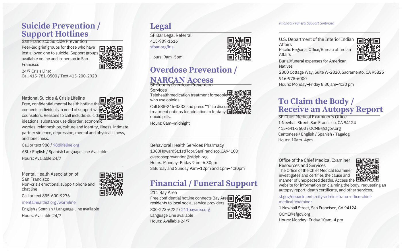 Child Loss Bereavement Resources Pamphlet Page 2